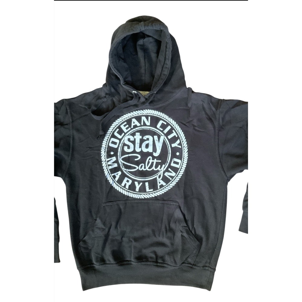 Ocean City Maryland Hoodie Sz S Black Beach Jon Lauren